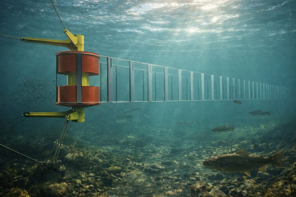 Beam reach, tidal sails, hydropower, eco energy, energy from slow-moving water